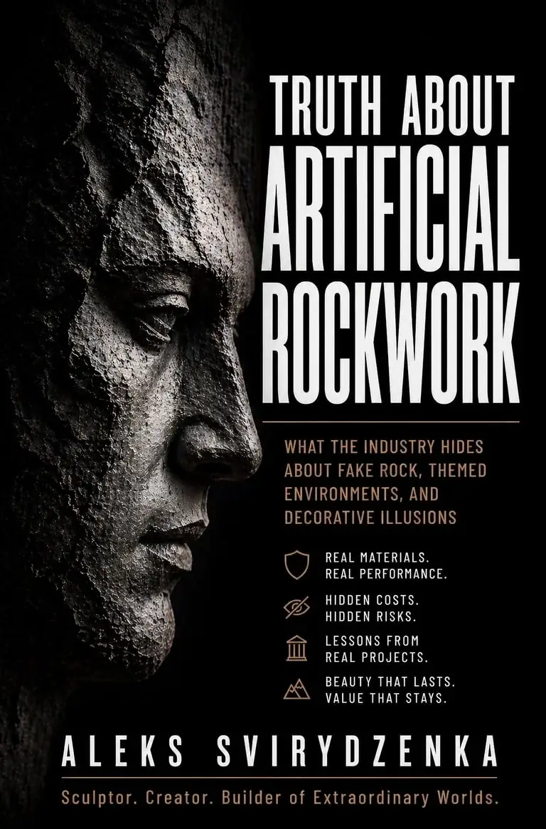 Portada del libro Truth About Artificial Rockwork, de Aleks Svirydzenka