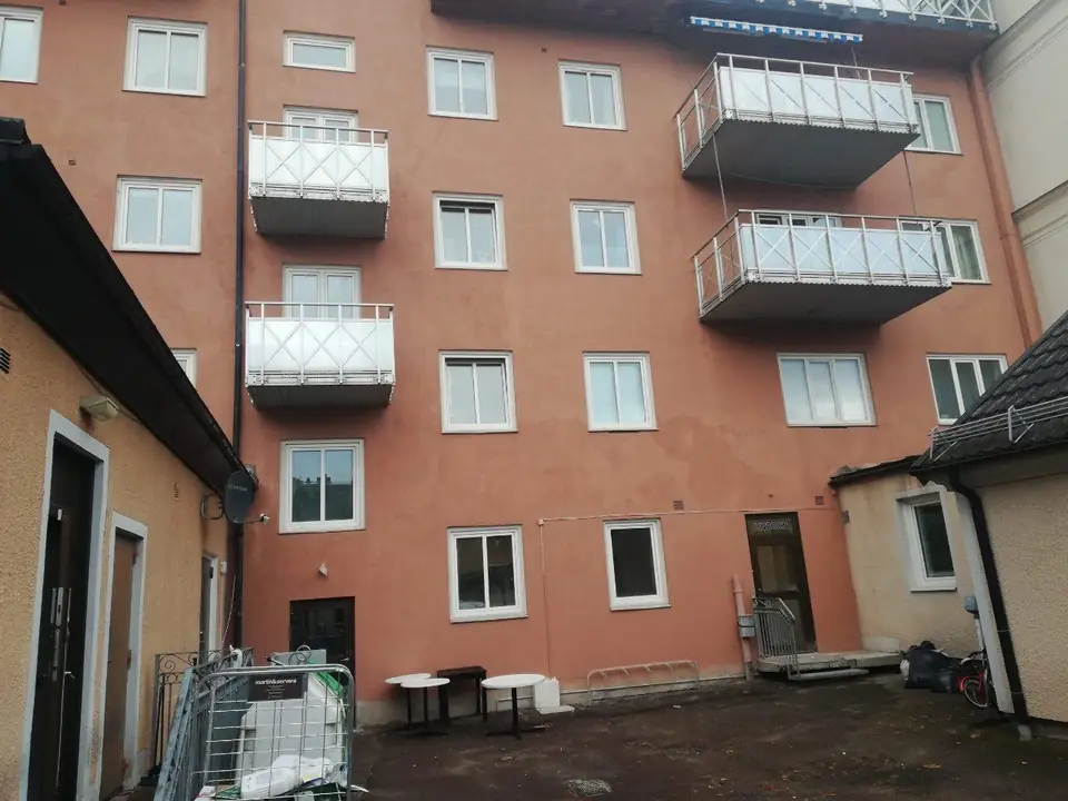 Fassadensanierung eines Gebäudes, Kristinehamn