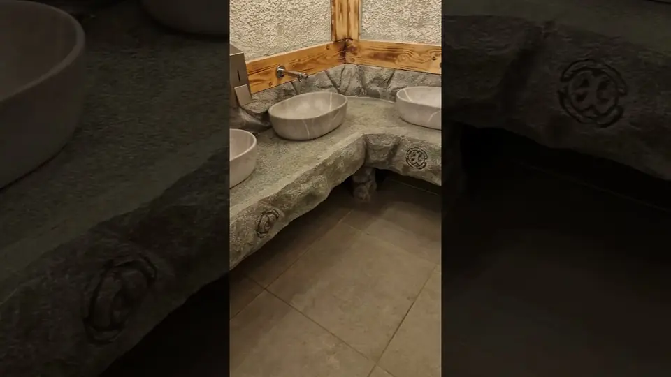 Rock Form Tables & Washbasins – Theme Park Restroom Design 2
