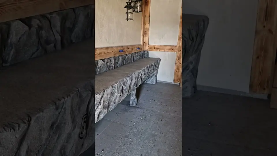 Rock Form Tables & Washbasins – Theme Park Restroom Design 3